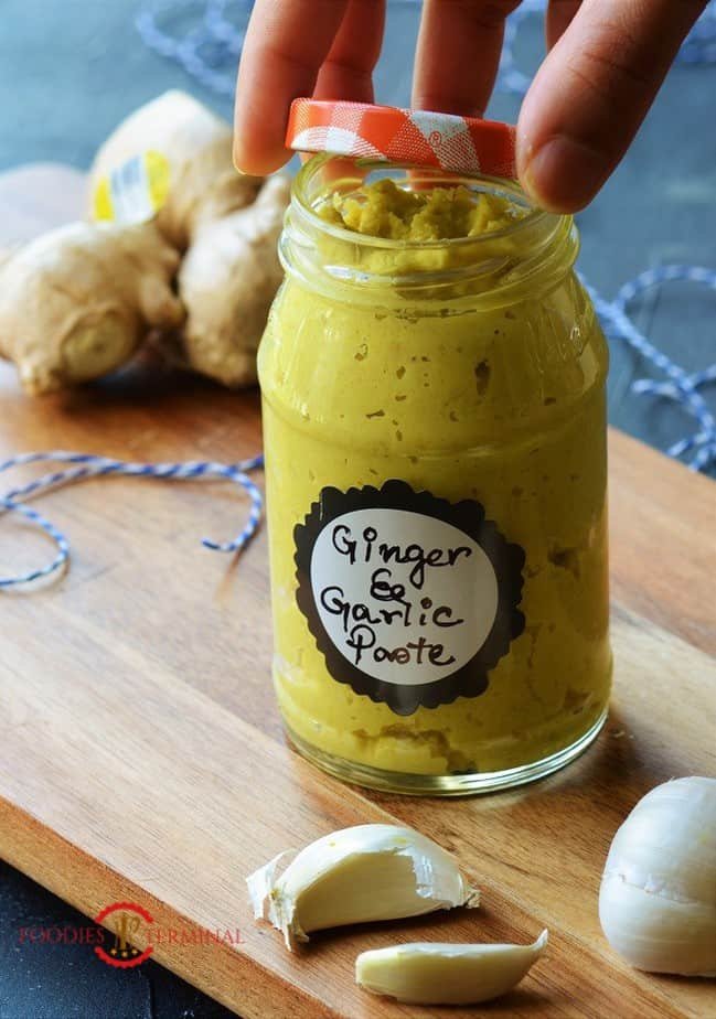 Garlic Ginger Mix Paste Glass